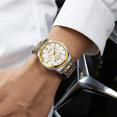 Classic Business Wristwatch Top Brand Mens Watches Classic Mens Watches Waterproof Stainless Steel Strap