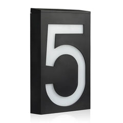 LED Solar House Number Outdoor Address Sign Light Exterior House Number Digital Flat Number Luminous Numbers Villa Custom Sign