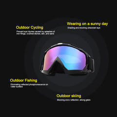 Motorcycle Glasses Windproof Snowboard Goggles Anti-Fog Cycling Sunglasses UV Protection for Winter Outdoor Sport